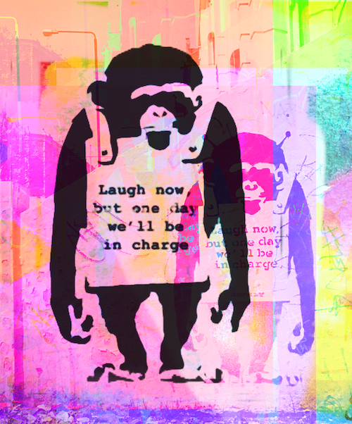 Laugh Now Monkey - The Banksy Shop