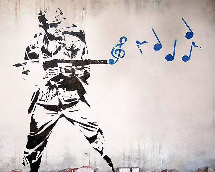 Banksy Music Soldier