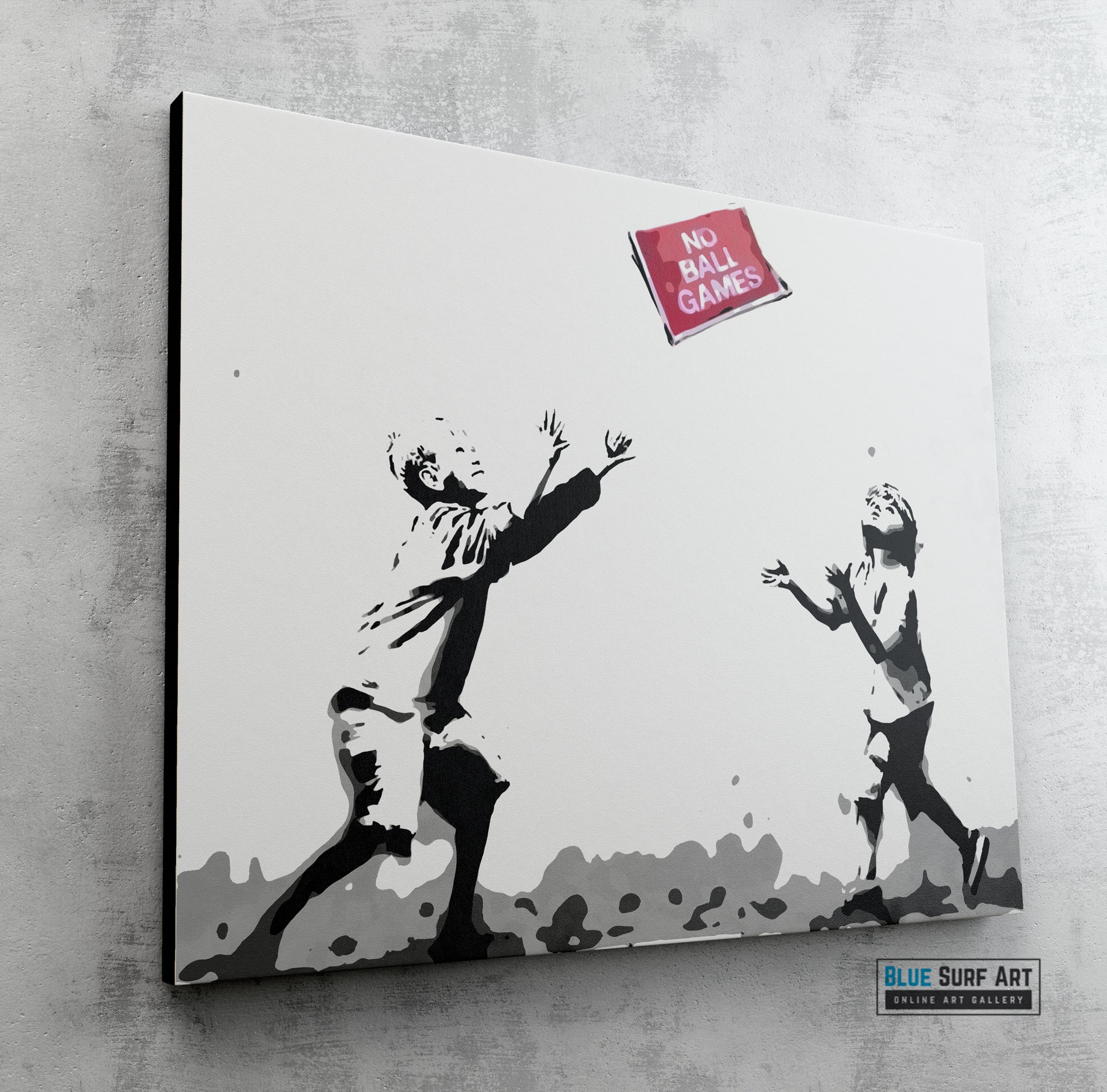 Banksy No Ball Games (grey) (Signed Print) 2009 | For Sale