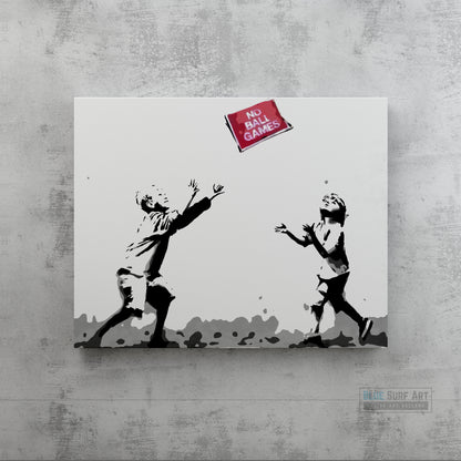 No Ball Games Banksy Street Art, Banksy Canvas Art, Banksy Paintings