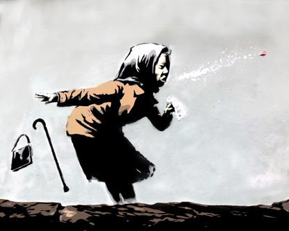 Banksy Grandma Sneeze, Bristol Street Art 2021
