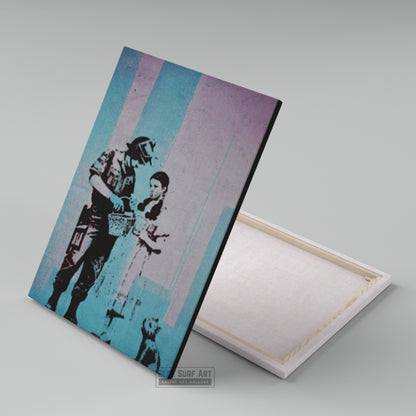 Banksy Police Search Handmade Art I Original Street Art I Oil on Canvas 1