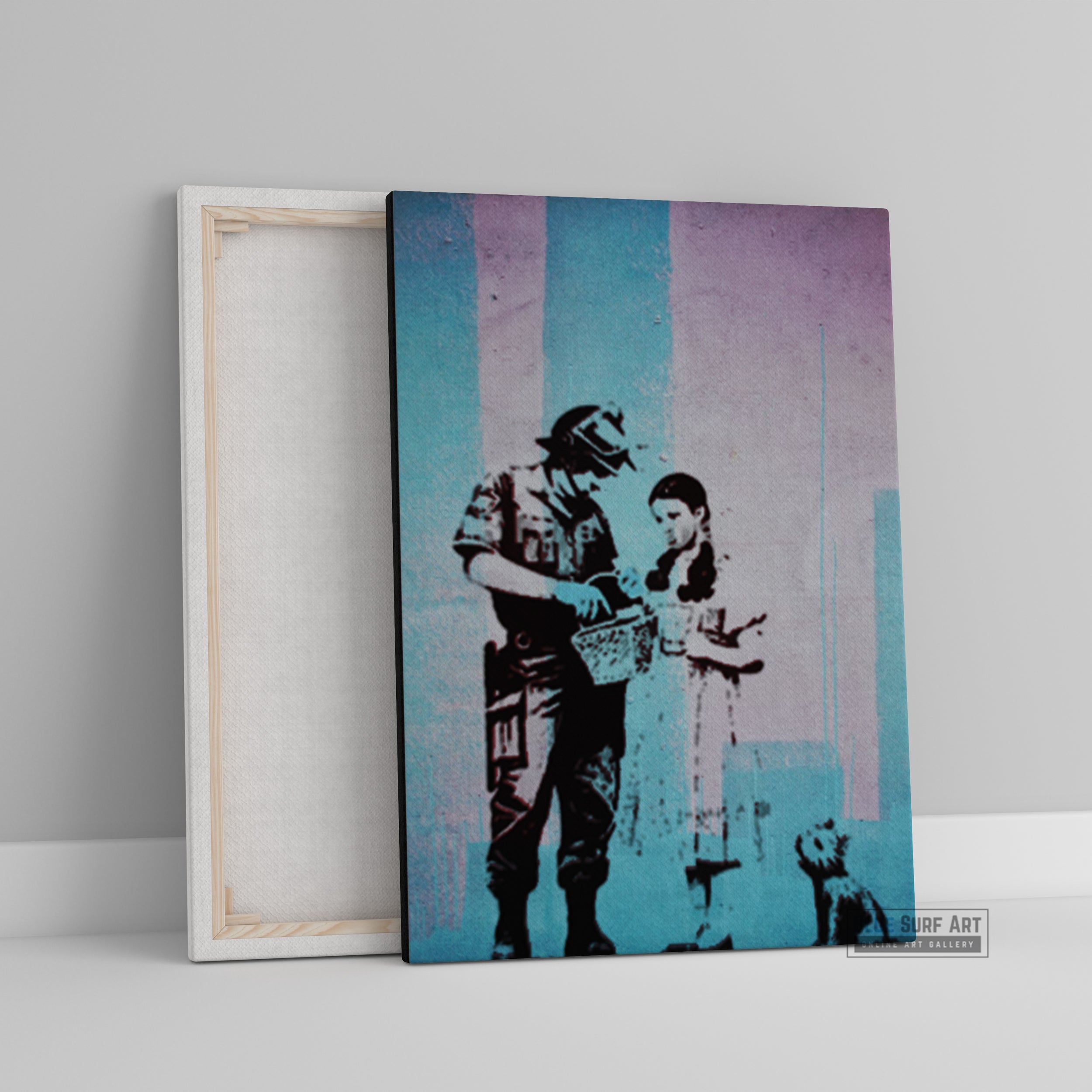 Banksy Police Search Handmade Art I Original Street Art I Oil on Canvas 2