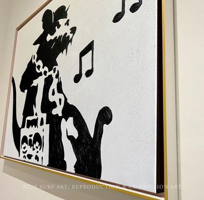 Banksy Rat Thug Banksy Wall Art Handmade Oil on Canvas Banksy for Sale