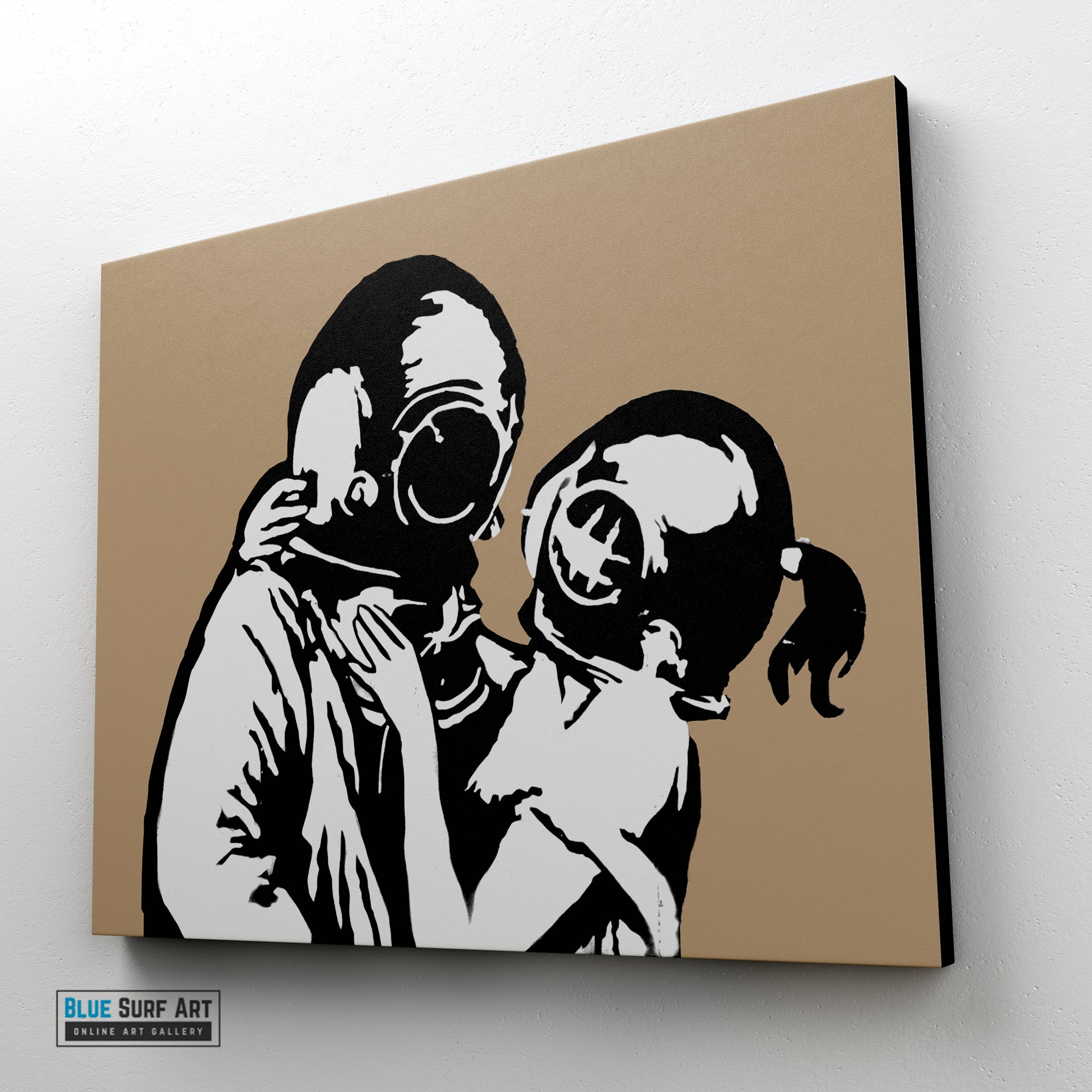Think Tank Banksy Art, Graffiti Original Handmade Art, street wall art