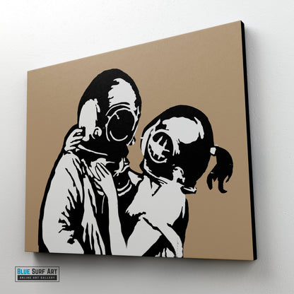 Think Tank Banksy Art, Graffiti Original Handmade Art, street wall art