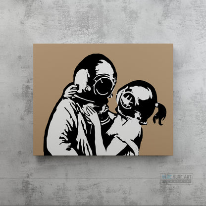 Think Tank Banksy Art, Graffiti Original Handmade Art, street wall art