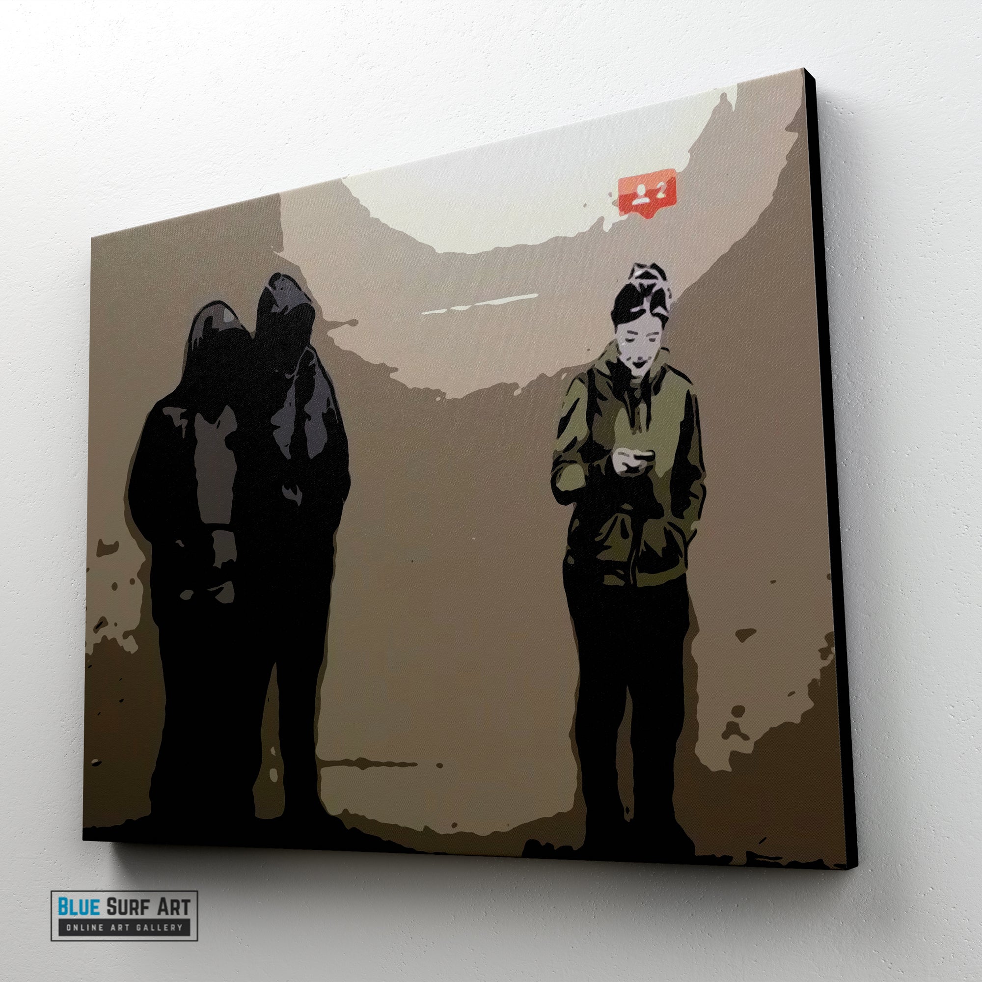 Banksy Followers, Banksy Street Art Painting, Oil on Canvas
