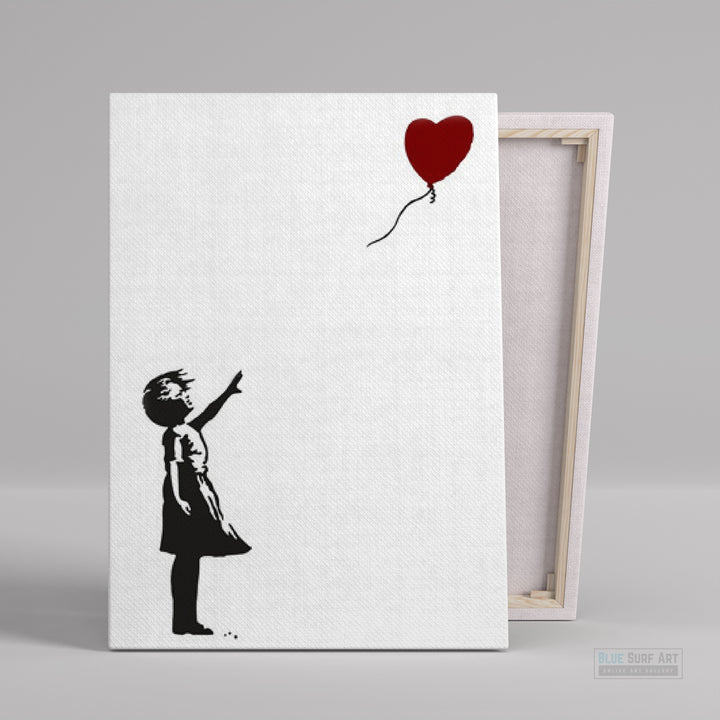 Banksy Little Girl with Heart Balloon Street Art for Sale Original Art