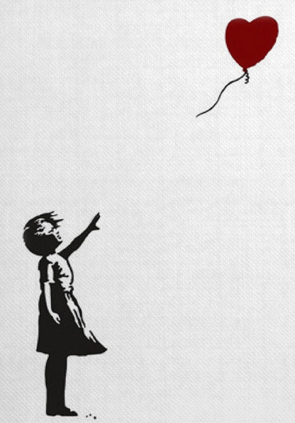 Banksy Little Girl with Heart Balloon Street Art for Sale Original Art