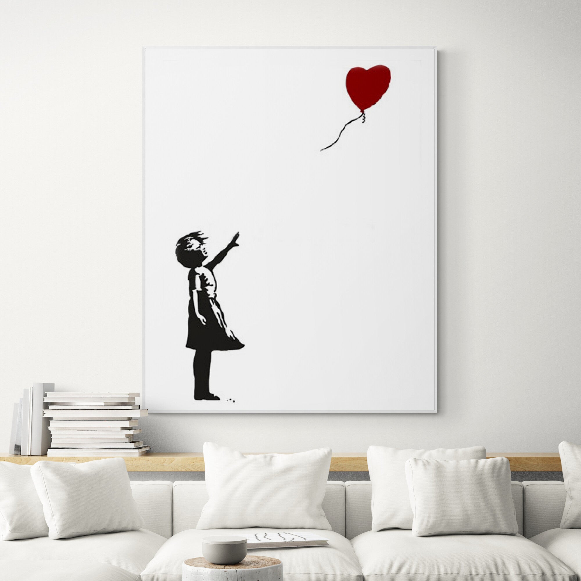 Banksy Little Girl with Heart Balloon Street Art for Sale Original Art