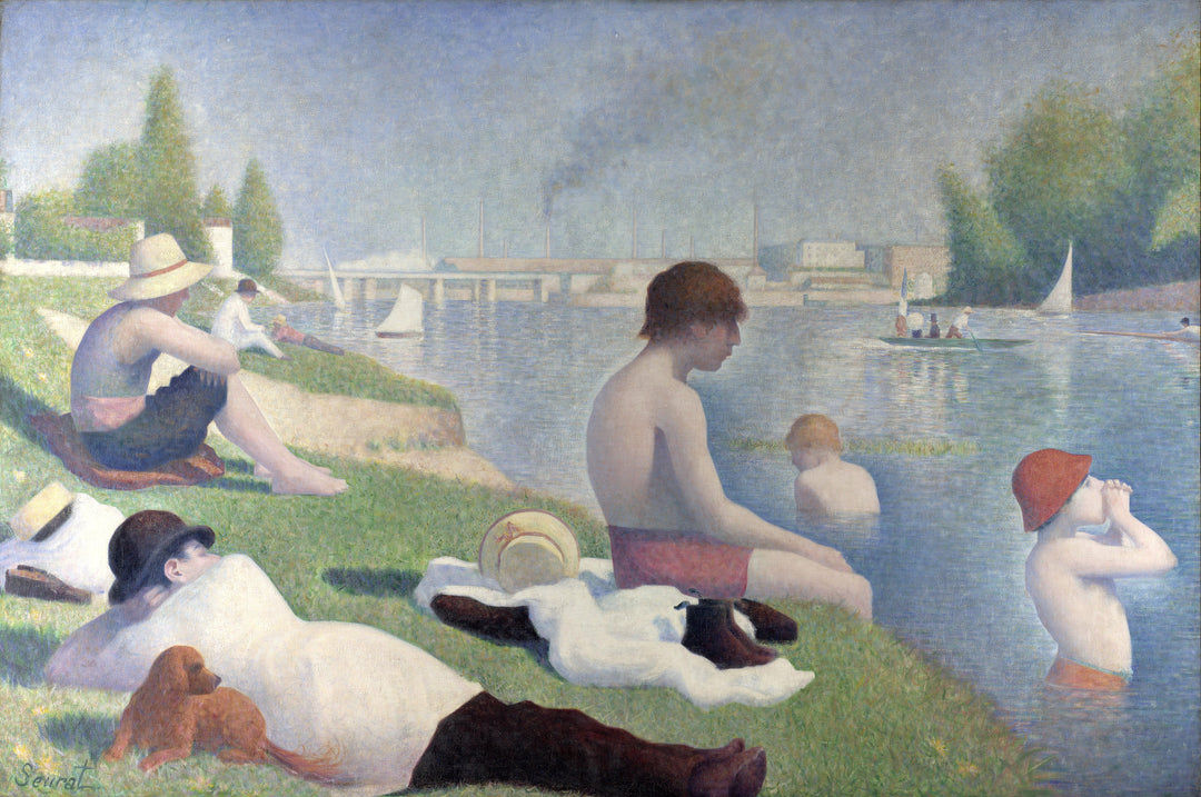 Bathers at Asnières by Georges Seurat Reproduction Painting by Blue Surf Art