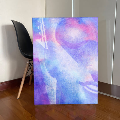 Pastel Purple Colour Buddha Portrait Wall Art Canvas - studio showcase