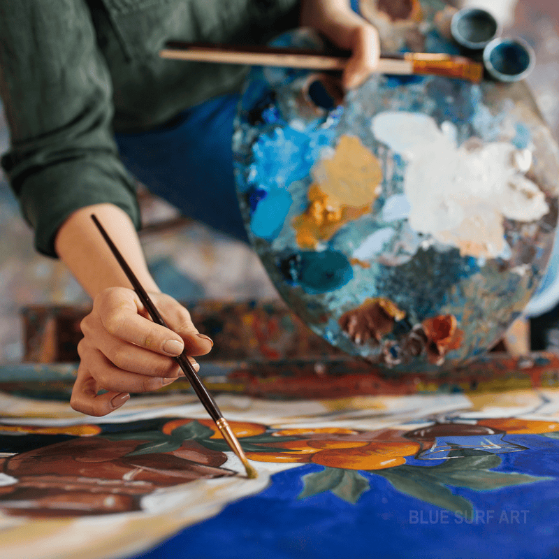 Hand painted oil painting on canvas by Blue Surf Art