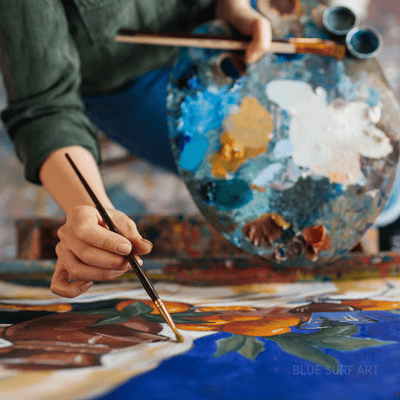 Hand painted oil painting on canvas by Blue Surf Art