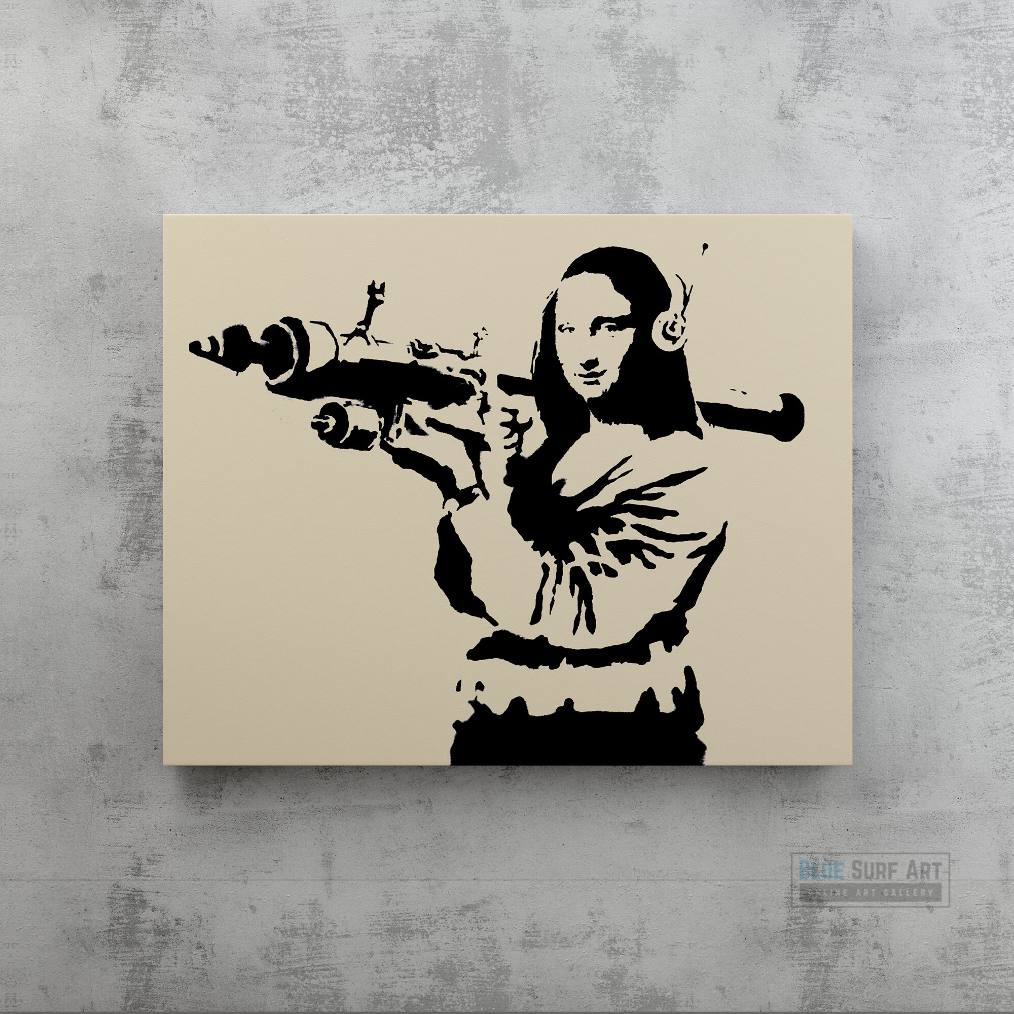 Mona Lisa Rocket Launcher Banksy Wall Art