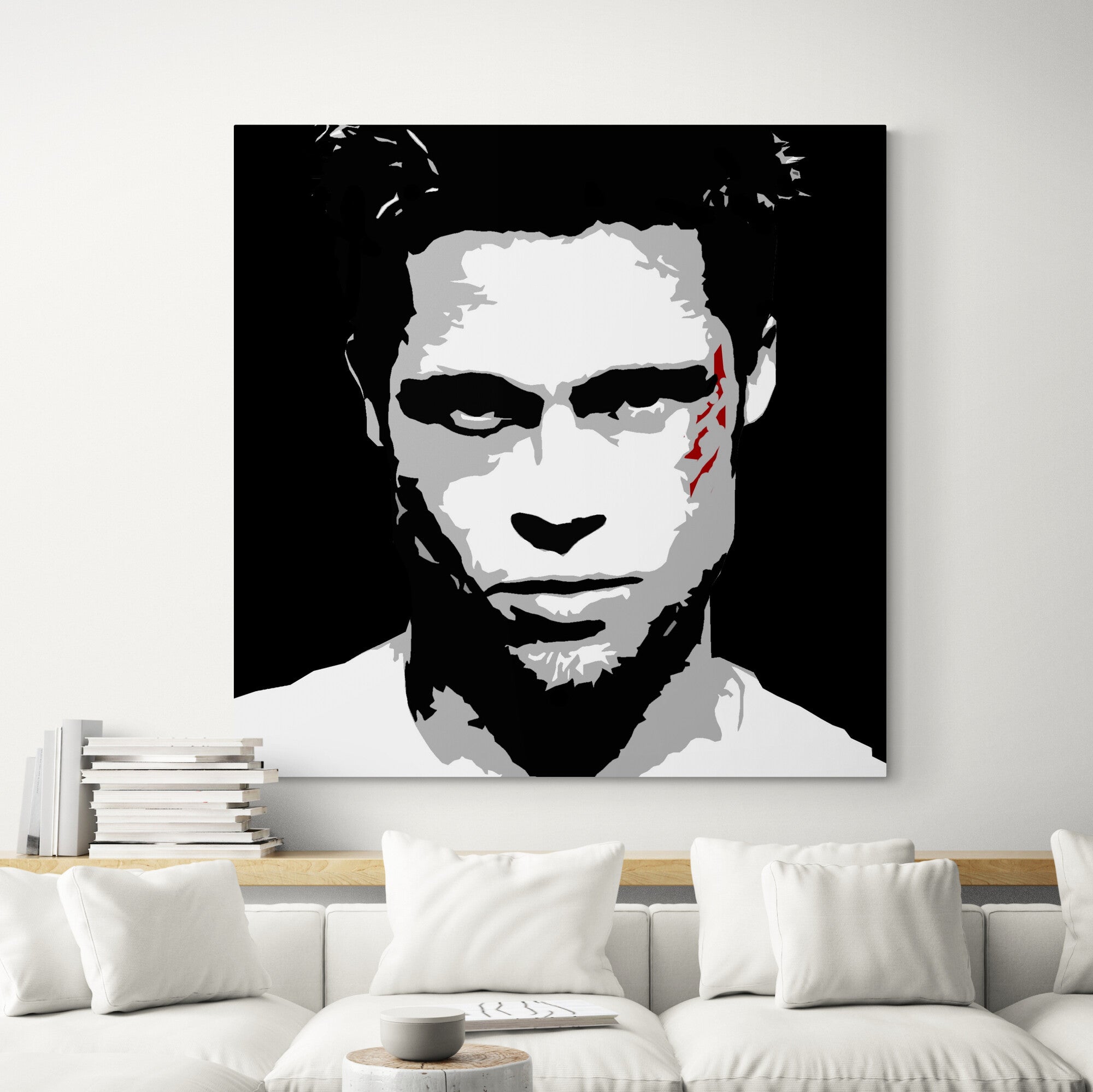 Fight Club Wall Art Painting Brad Pitt Original Handmade Art 4
