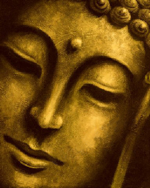 Gold Buddha Portrait with Extra Texture