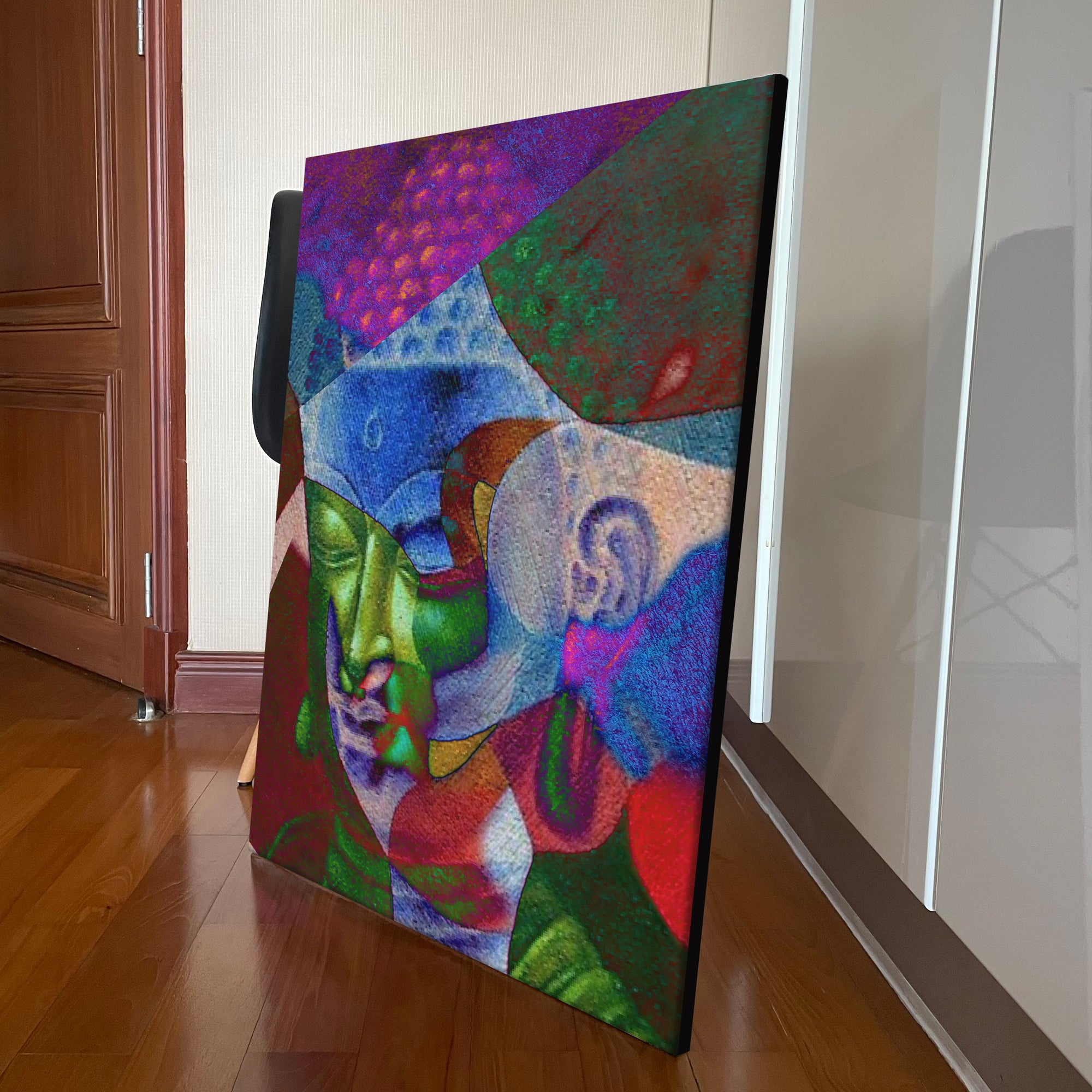 Multi Colour Buddha Art in Abstract Style - studio - show case