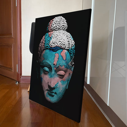 Buddha Portrait in Abstract Style