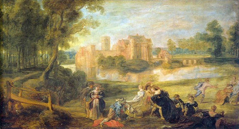 Castle Garden by Peter Paul Rubens Reproduction Oil Painting on Canvas