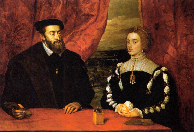Charles V and the Empress Isabella by Peter Paul Rubens Reproduction Oil Painting on Canvas