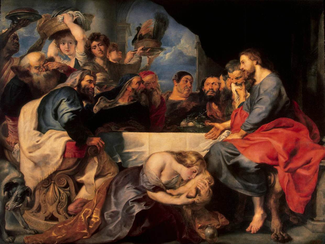 Christ at Simon the Pharisee by Peter Paul Rubens Reproduction Oil Painting on Canvas