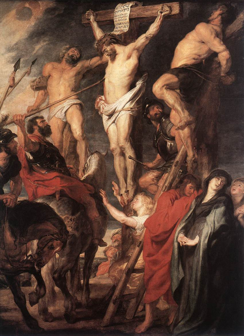 Christ on the Cross Between the Two Thieves by Peter Paul Rubens Reproduction Oil Painting on Canvas