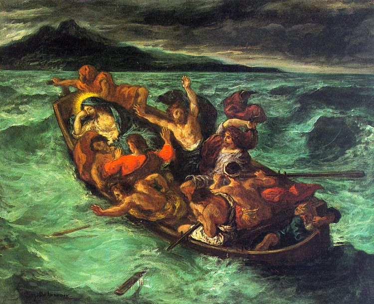 Christ on the Sea of Galilee by Eugène Delacroix Reproduction Painting by Blue Surf Art