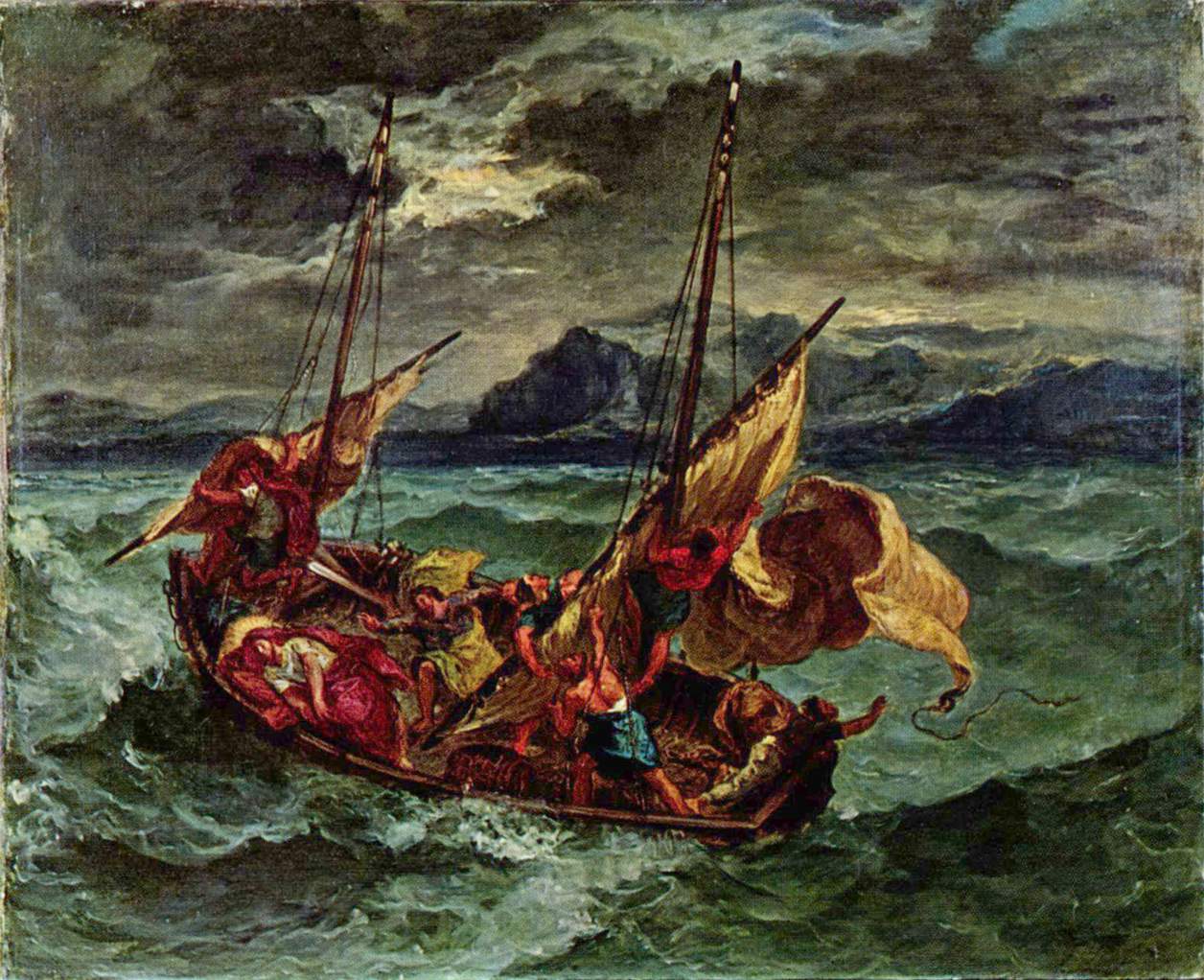 Christ on the Sea of Galilee by Eugène Delacroix Reproduction Painting by Blue Surf Art