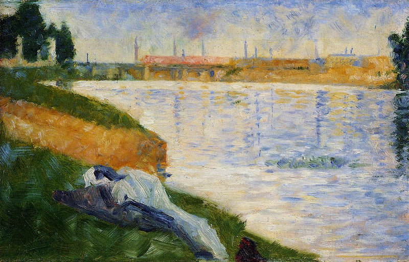 Clothes on the Grass by Georges Seurat Reproduction Painting by Blue Surf Art