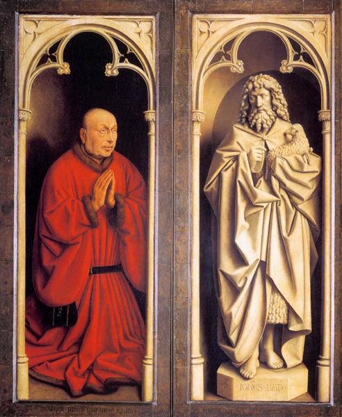 Donor and St. John the Baptist by Jan Van Eyck Reproduction Painting by Blue Surf Art