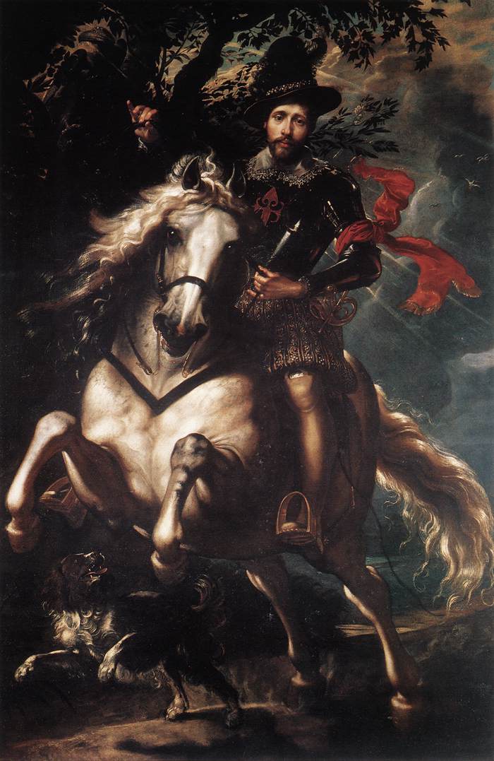 Equestrian Portrait of Giancarlo Doria by Peter Paul Rubens Reproduction Oil Painting on Canvas