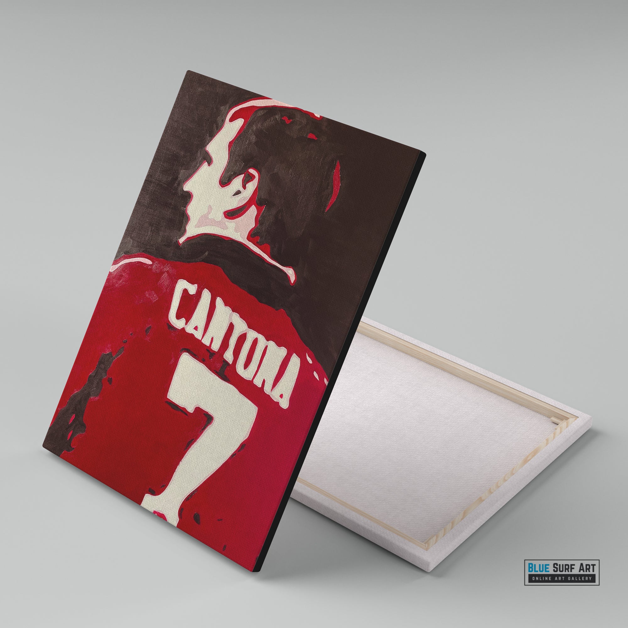 Eric Cantona No. 7 Wall Art Original Handmade Art Painting for Sale 4