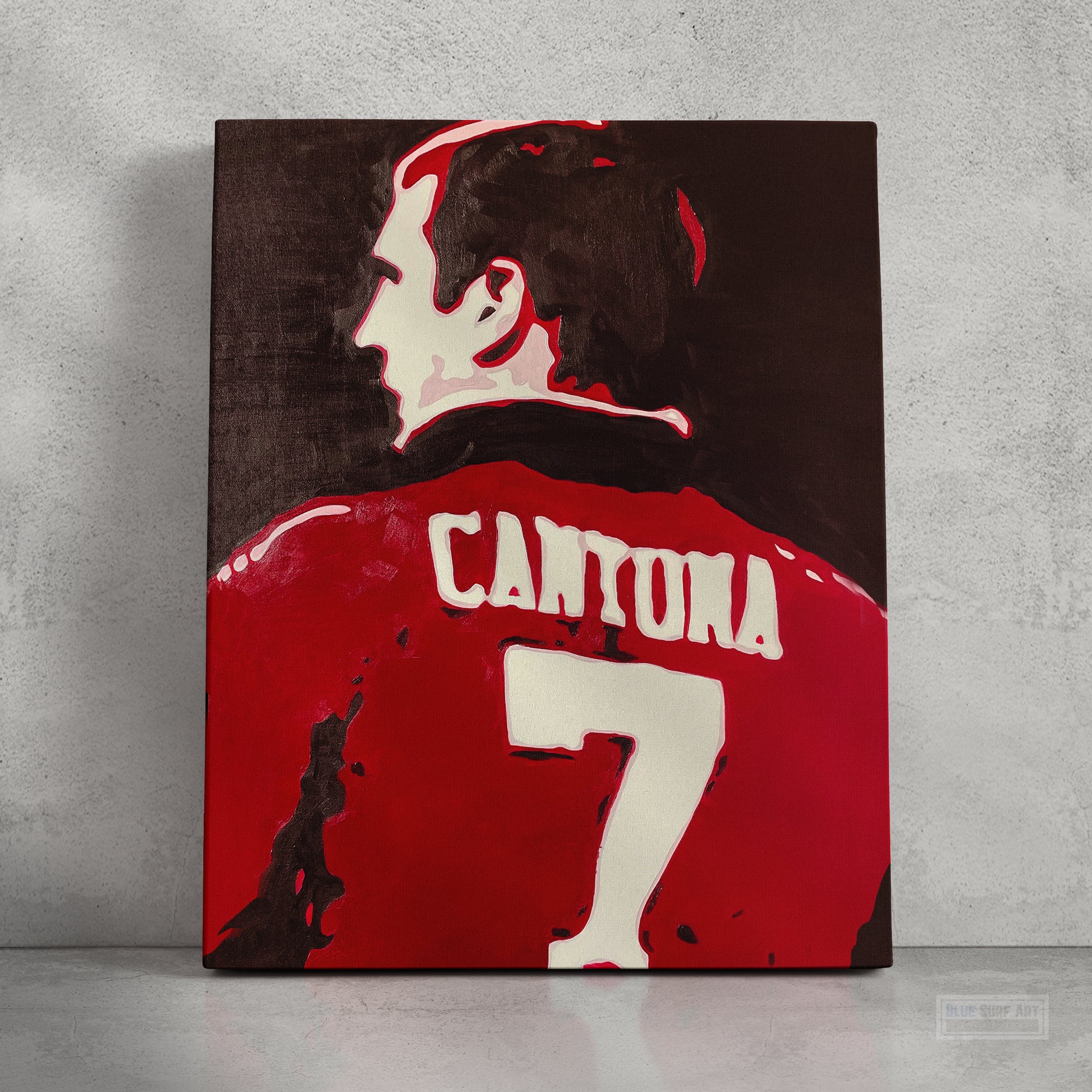Eric Cantona No. 7 Wall Art Original Handmade Art Painting for Sale 6