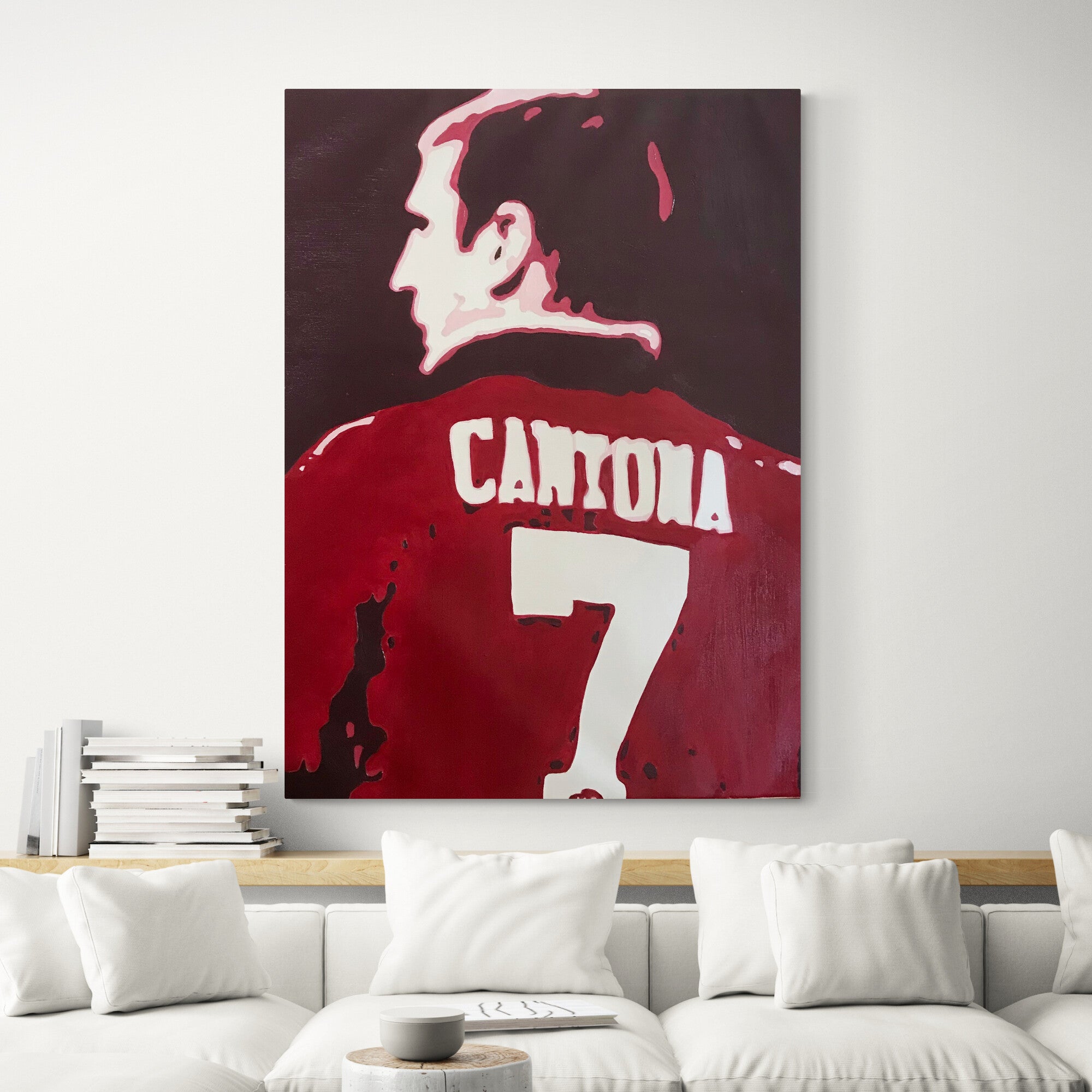 Eric Cantona No. 7 Wall Art Original Handmade Art Painting for Sale 5