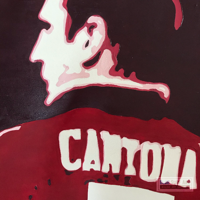 Eric Cantona No. 7 Wall Art Original Handmade Art Painting for Sale 2