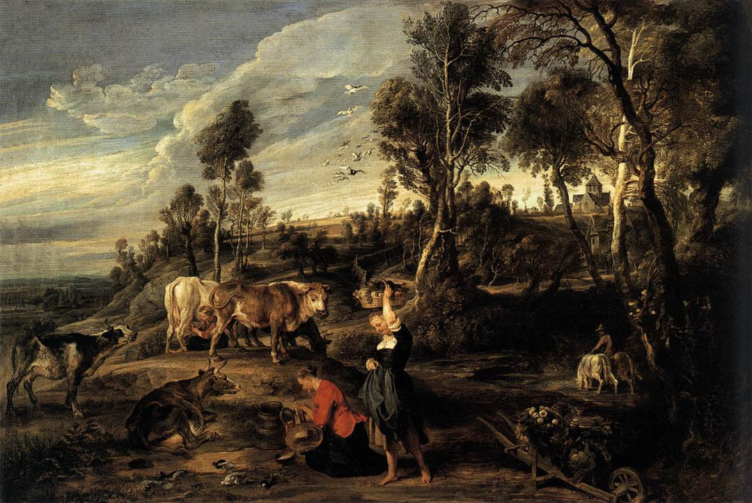 Farm at Laken by Peter Paul Rubens Reproduction Oil Painting on Canvas