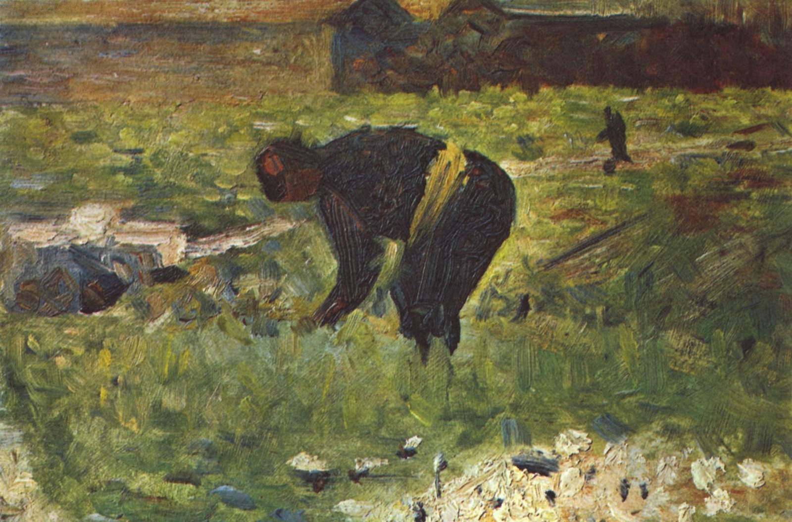 Farmer to work by Georges Seurat Reproduction Painting by Blue Surf Art