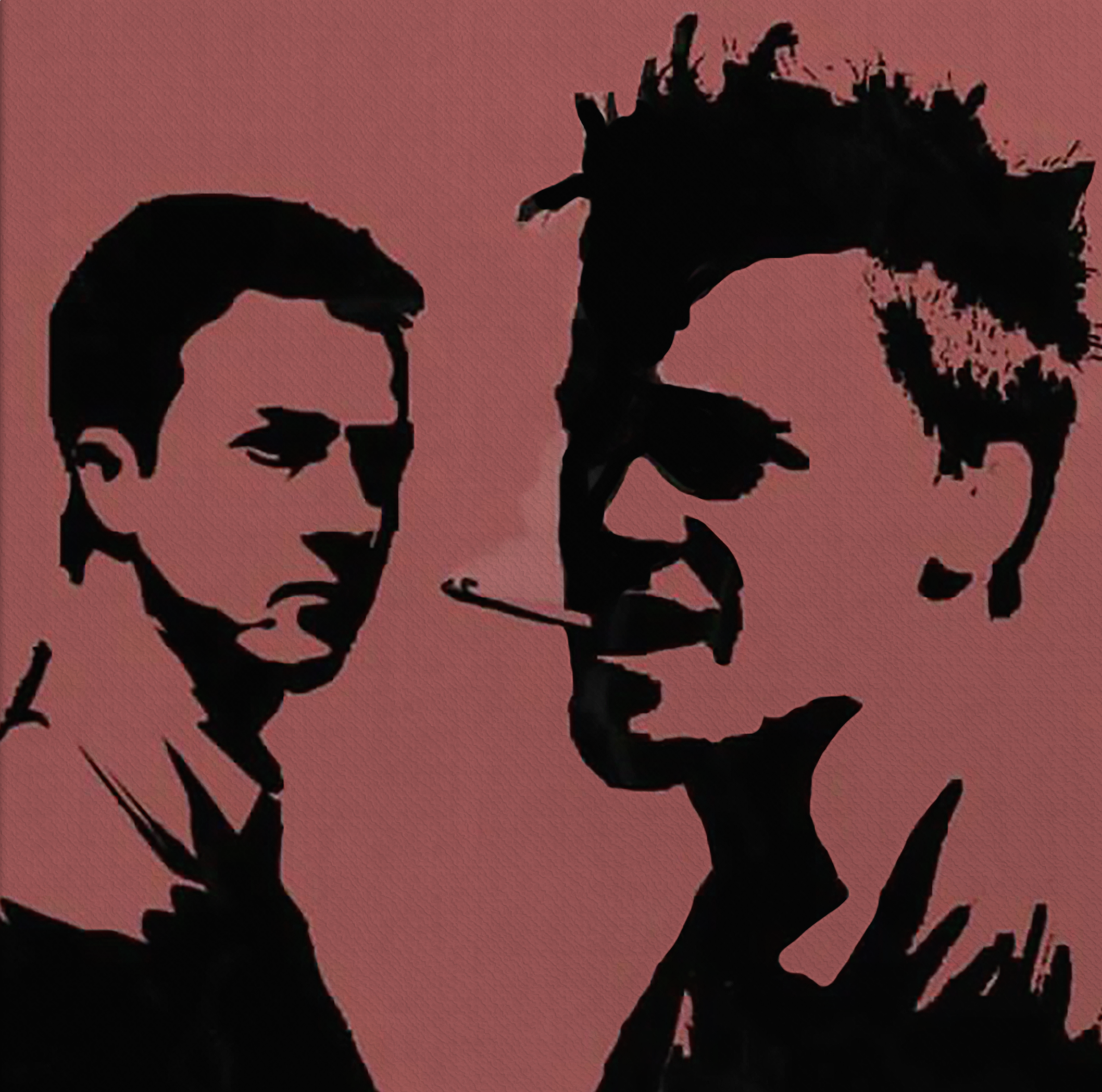 Fight Club Brad Pitt & Edward Norton Wall Art Painting Brad Pitt Original Handmade Art