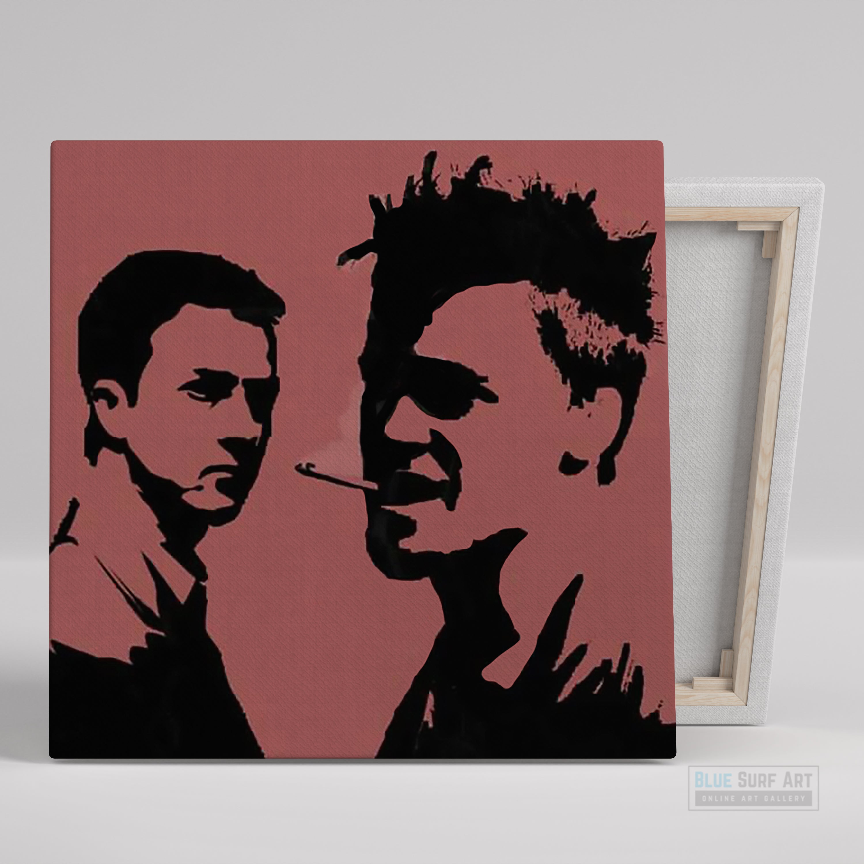 Fight Club Brad Pitt & Edward Norton Wall Art Painting Brad Pitt Original Handmade Art 2