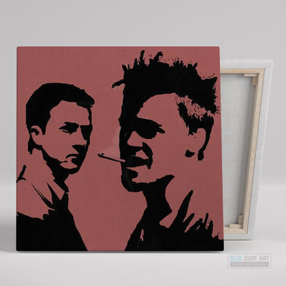 Fight Club Brad Pitt & Edward Norton Wall Art Painting Brad Pitt Original Handmade Art 2