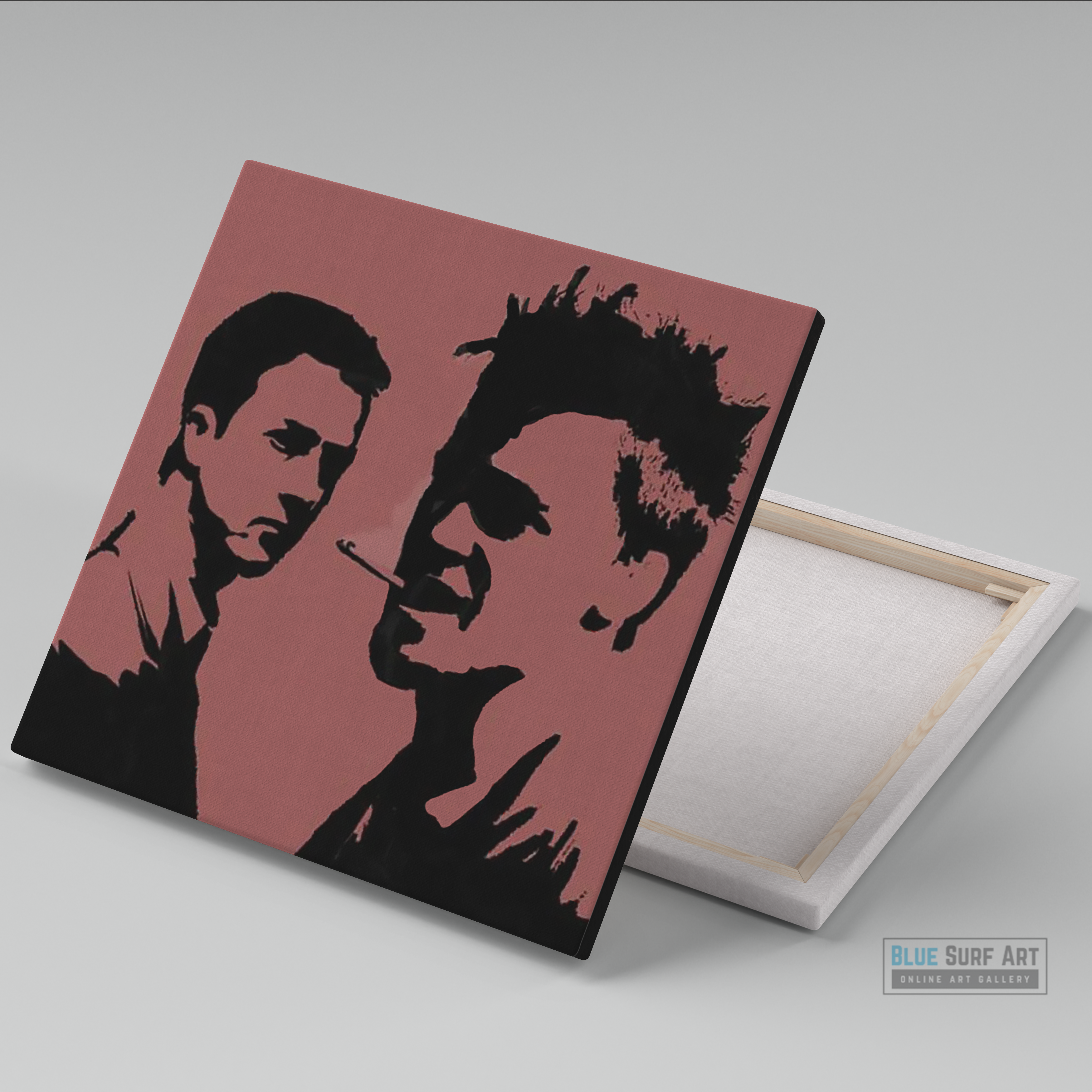 Fight Club Brad Pitt & Edward Norton Wall Art Painting Brad Pitt Original Handmade Art 3
