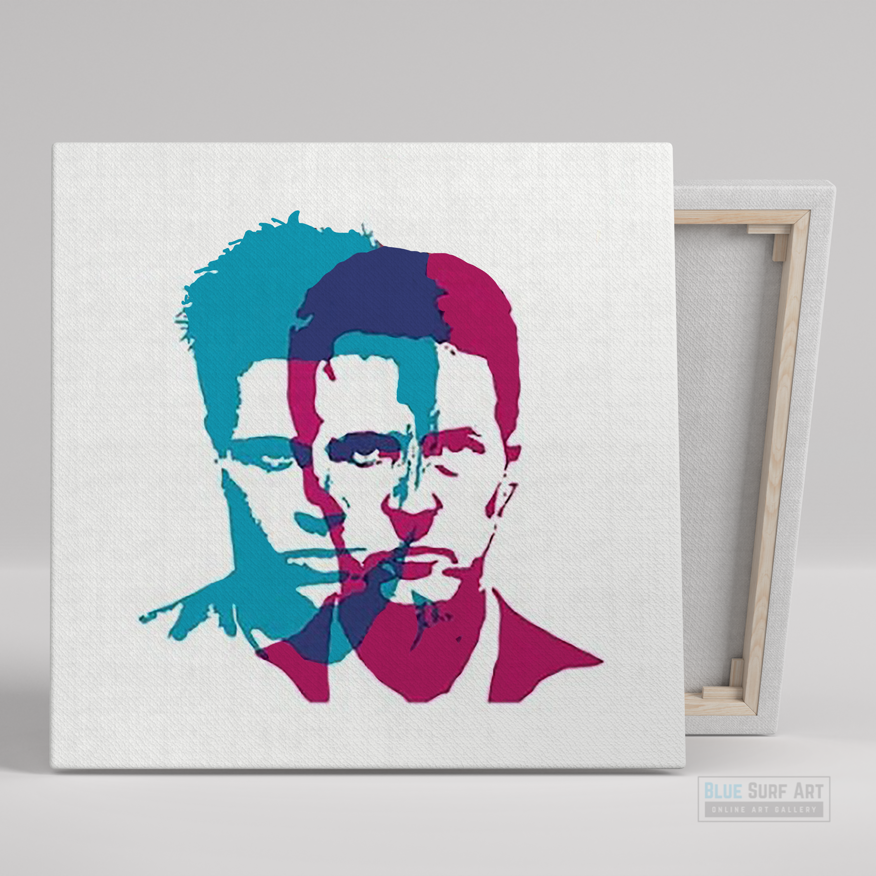 Fight Club Brad Pitt & Edward Norton Wall Art Painting Brad Pitt Original Handmade Art 2