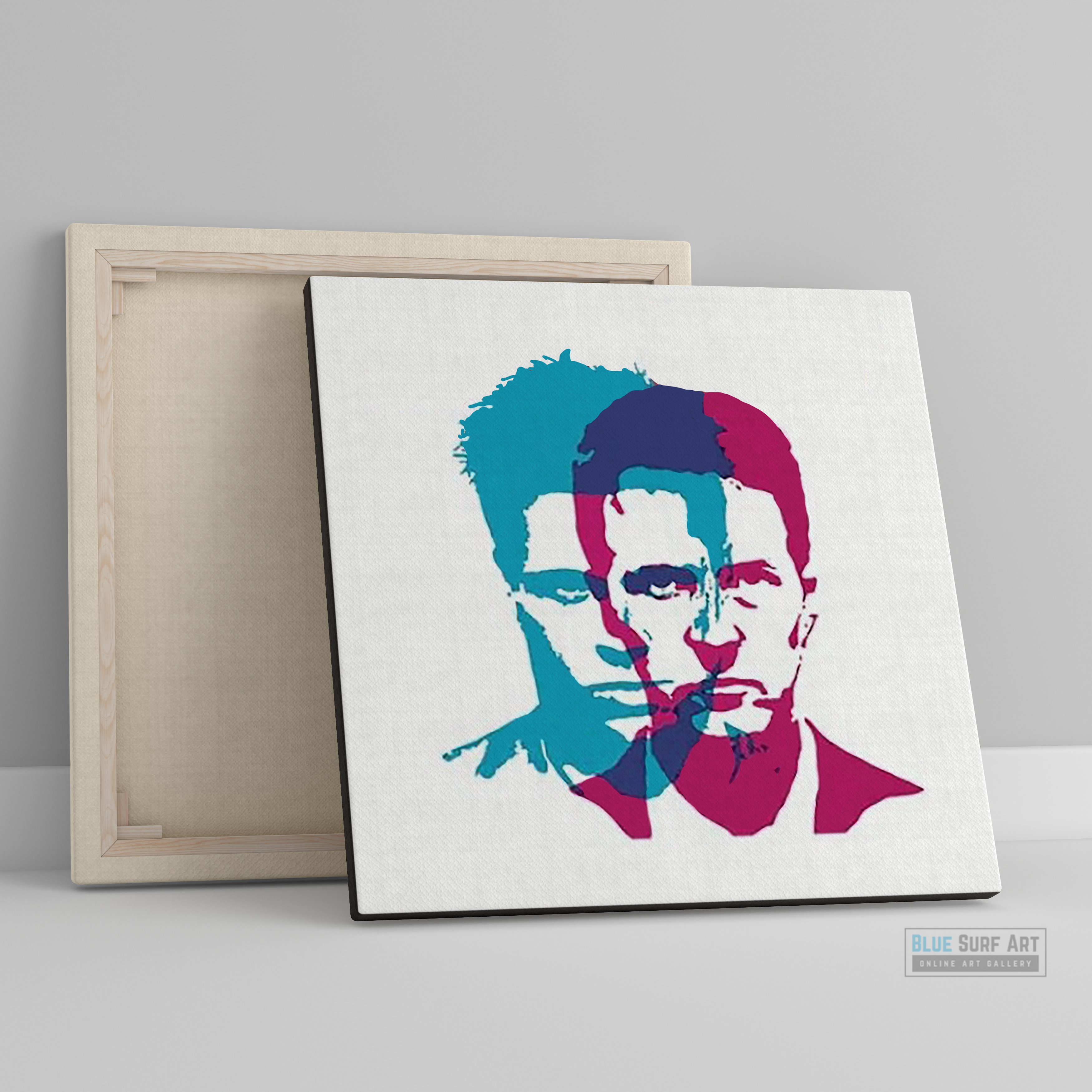 Fight Club Brad Pitt & Edward Norton Wall Art Painting Brad Pitt Original Handmade Art 4