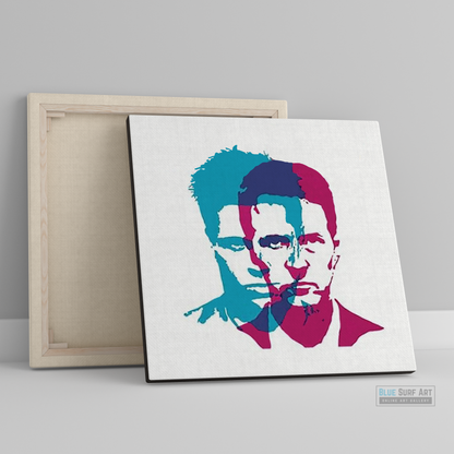 Fight Club Brad Pitt & Edward Norton Wall Art Painting Brad Pitt Original Handmade Art 4