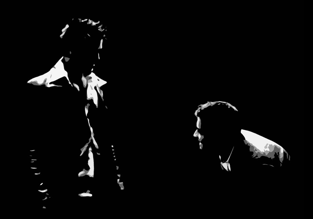 Fight Club Brad Pitt vs Edward Norton Original Oil Painting on Canvas by Blue Surf Art 