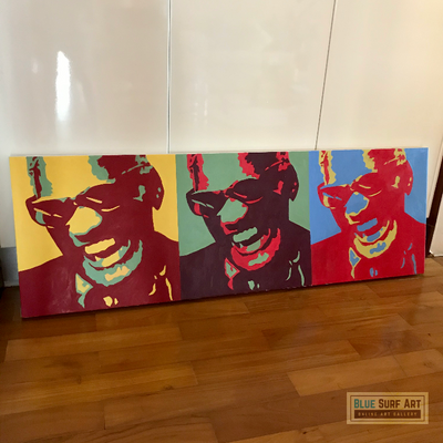 Ray Charles Original Oil on Canvas Handmade Music Wall Art 3