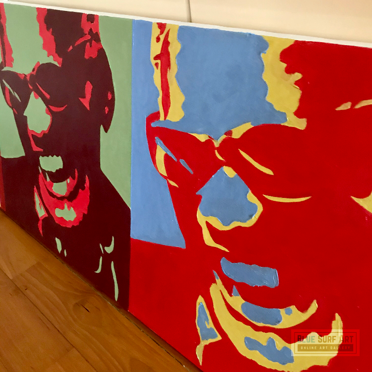 Ray Charles Original Oil on Canvas Handmade Music Wall Art
