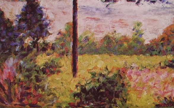 Forest of Barbizon by Georges Seurat Reproduction Painting by Blue Surf Art